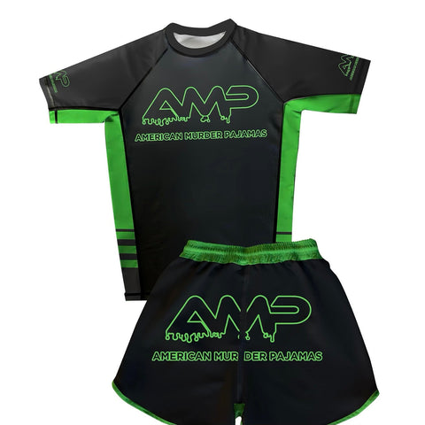 Night Drive Green Shorts and Rashguard Preorder (Sold Separately)