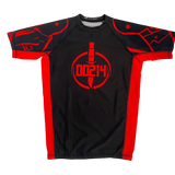 Black with Red Racket Rash Guard