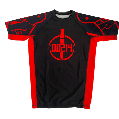 Black with Red Racket Rash Guard (Preorder Only)