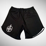 Black Grappling Shorts / White Logo